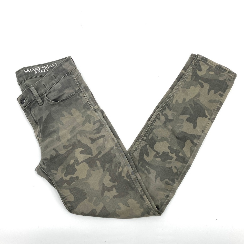 MADEWELL Green Camouflage Camo Print Mid-Rise Skinny Skinny Ankle Pants Size 25